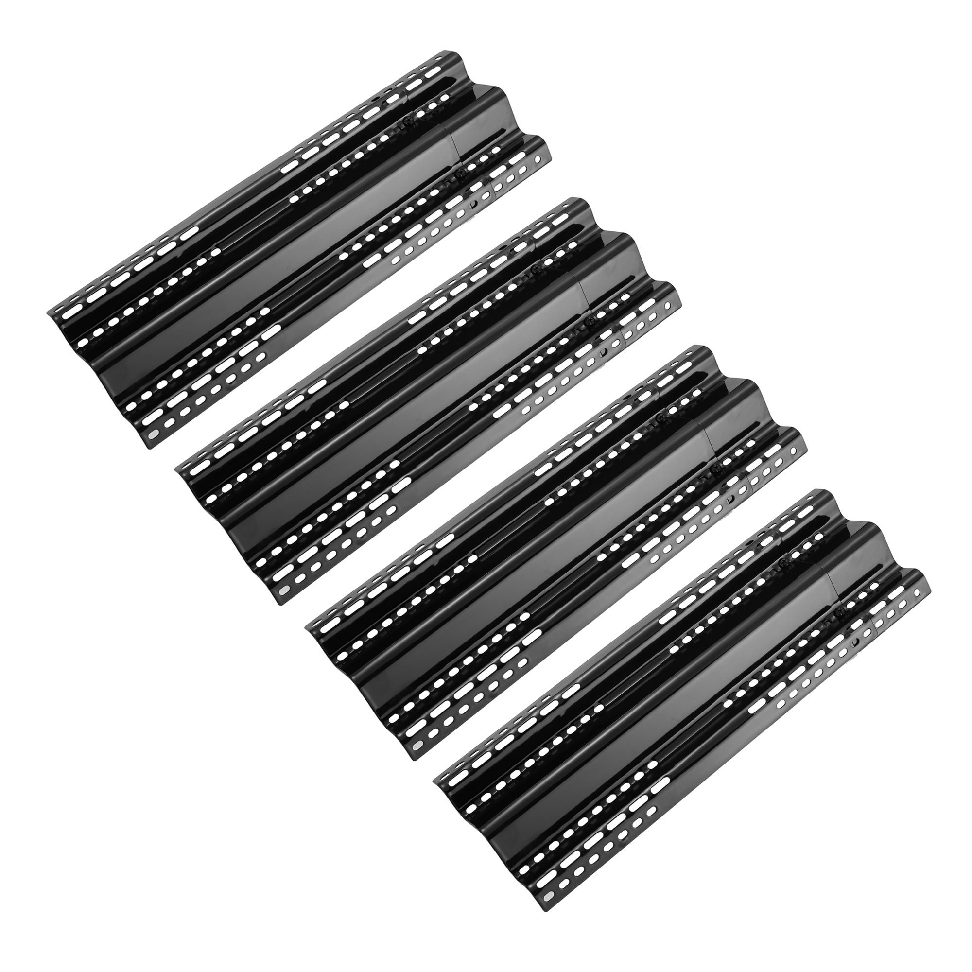 Adjustable Porcelain Gas Grill Heat Plate, Burner Cover, Pack of 4