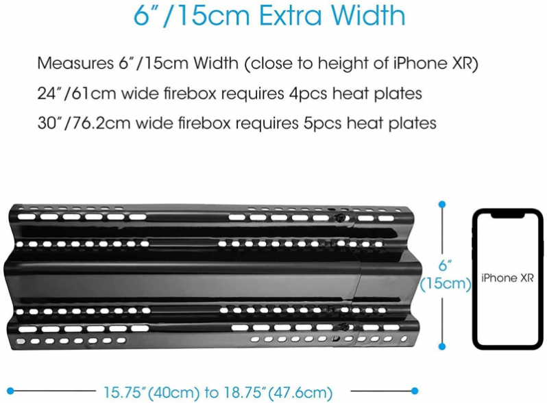 4pcs Adjustable Heat Diffusers, 30-53cm Heat Plate Gas Grill Kit