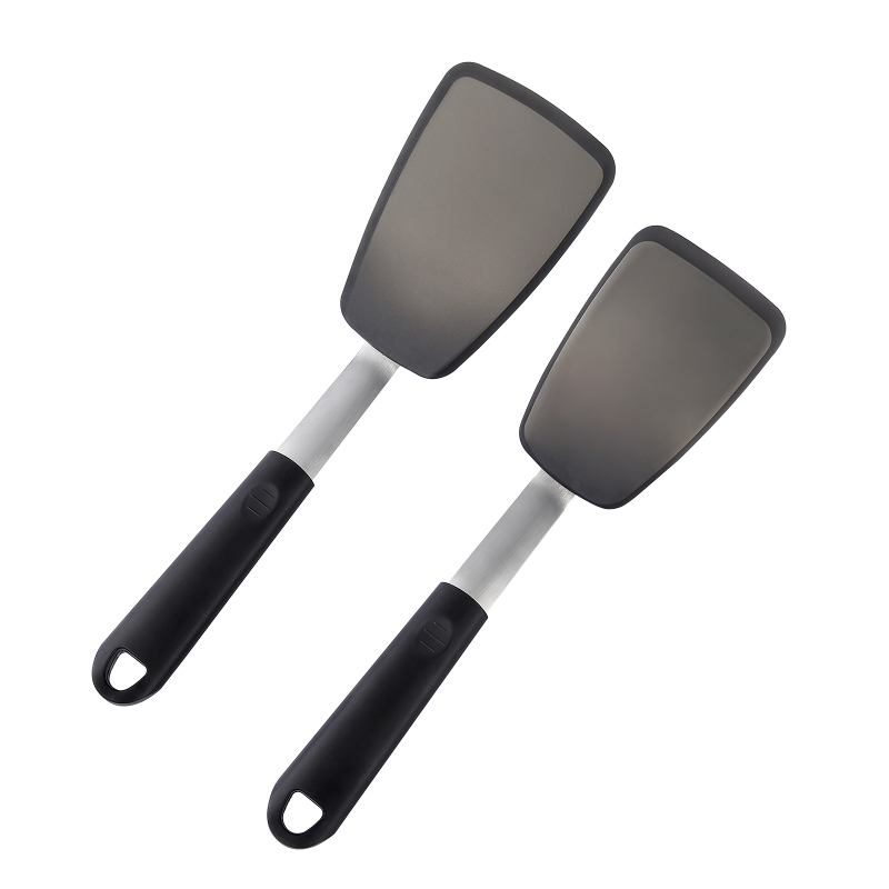 Unicook 3-Piece Silicone Spatula Set Non-Stick Flexible Kitchen Utensils Set Seamless One Piece Design with Stainless Steel Core Black Baking and Mixing 600°F Heat Resistant Spatulas for Cooking 
