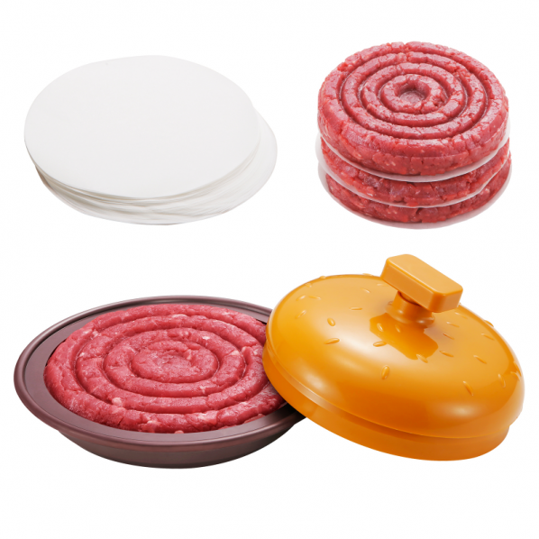 Oswald Dapperheid verkeer Unicook Non-Stick Hamburger Patty Maker Press with 100 Wax Patty Papers -  Unicook