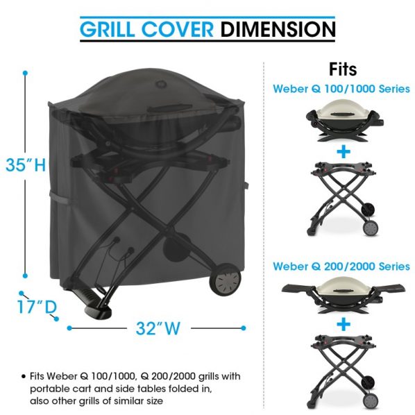 Bbq Grill Weber 7113 Grill Cover For Q 1000 2000 Series With Q